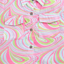 Neon Pink Swirl Print Shirt TG6180