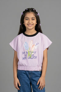 Lavender Bloom Graphic Top TG6189