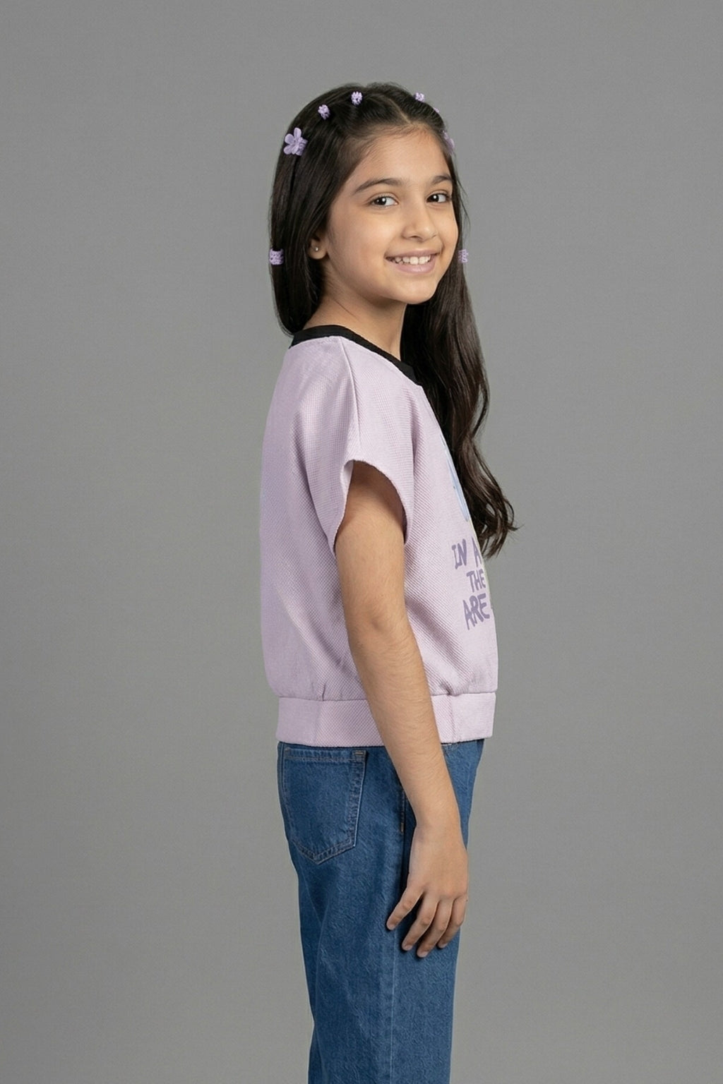 Lavender Bloom Graphic Top TG6189