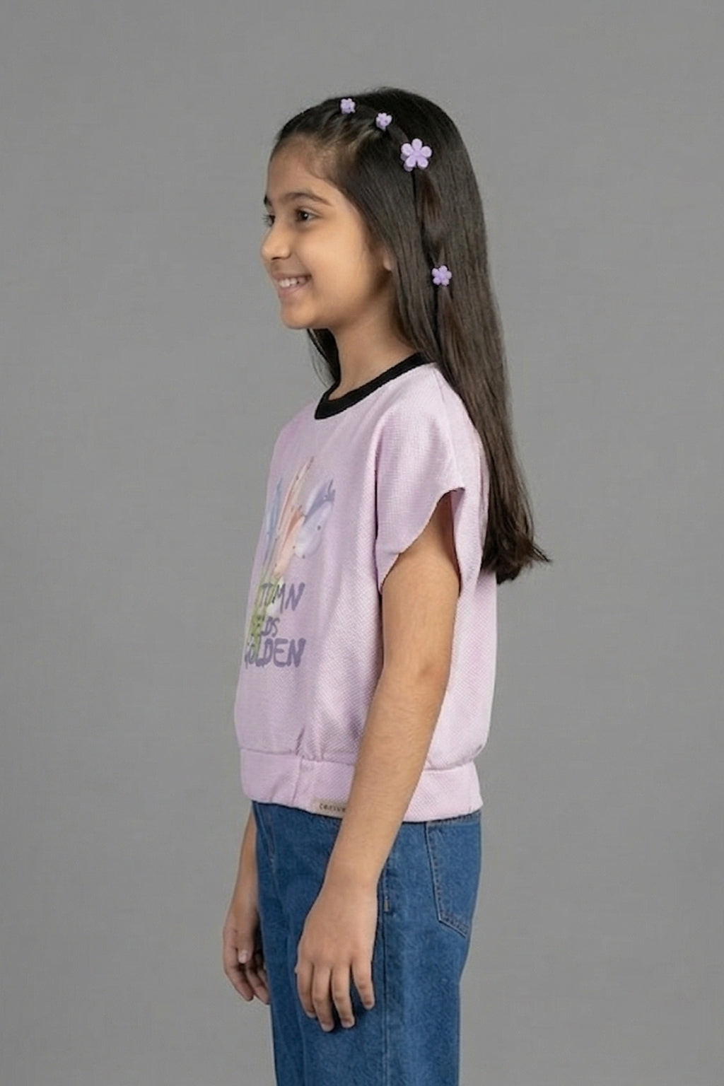 Lavender Bloom Graphic Top TG6189