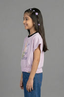 Lavender Bloom Graphic Top TG6189