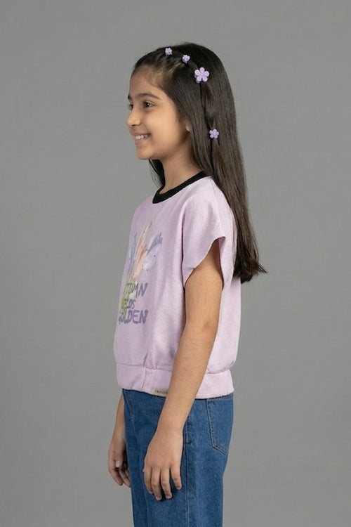 Lavender Bloom Graphic Top TG6189