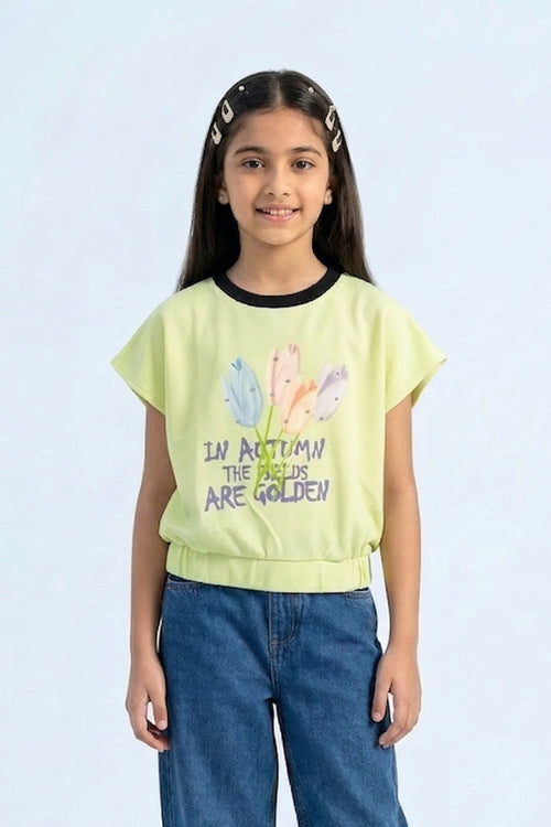 Pistachio Garden Graphic Top TG6189