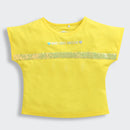 Lemon Yellow “Make Today Awesome” Sequin Stripe Top TG6202