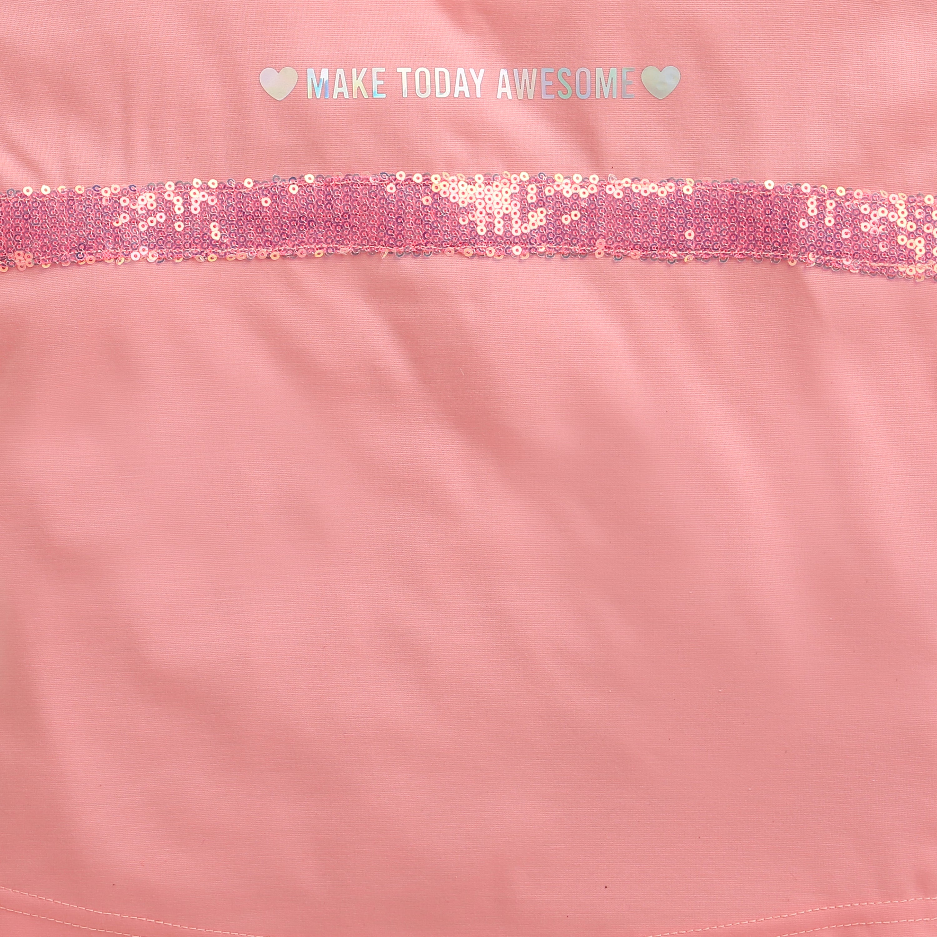 Peach Cotton T-Shirt with Sequin Stripe TG6202