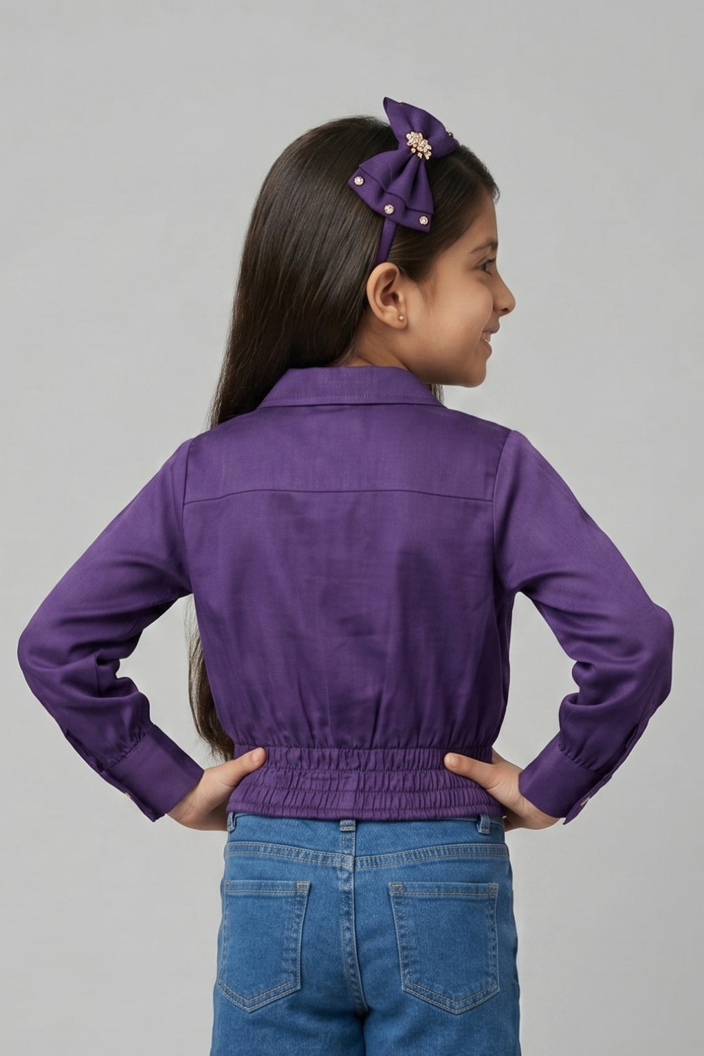 Violet Satin Shirt TG6247