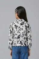Black & White Floral Top TG6275