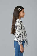Black & White Floral Top TG6275
