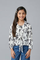 Black & White Floral Top TG6275