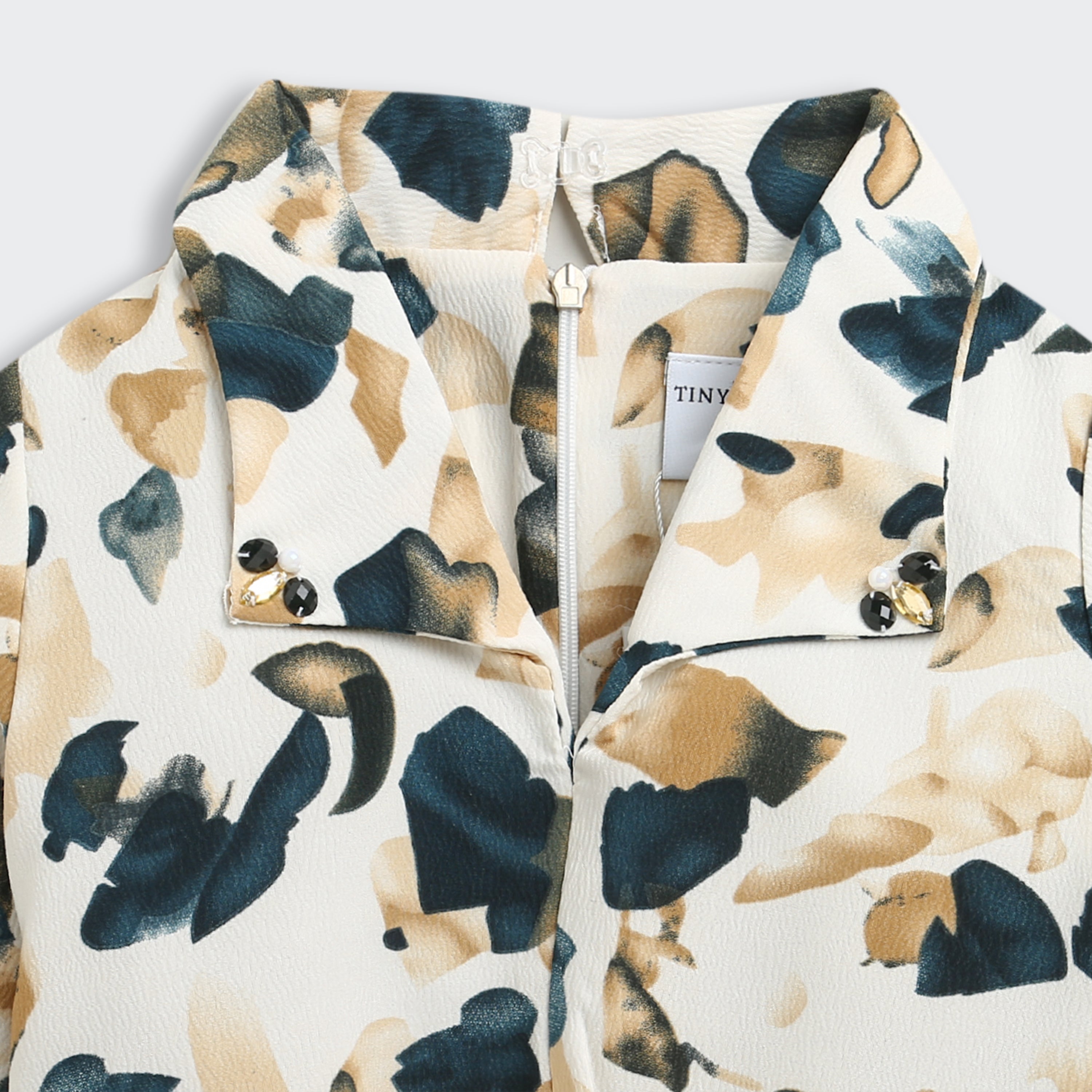 Girls Printed Shirt with Front Tie Style