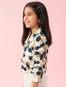 Girls Printed Shirt with Front Tie Style TG6286