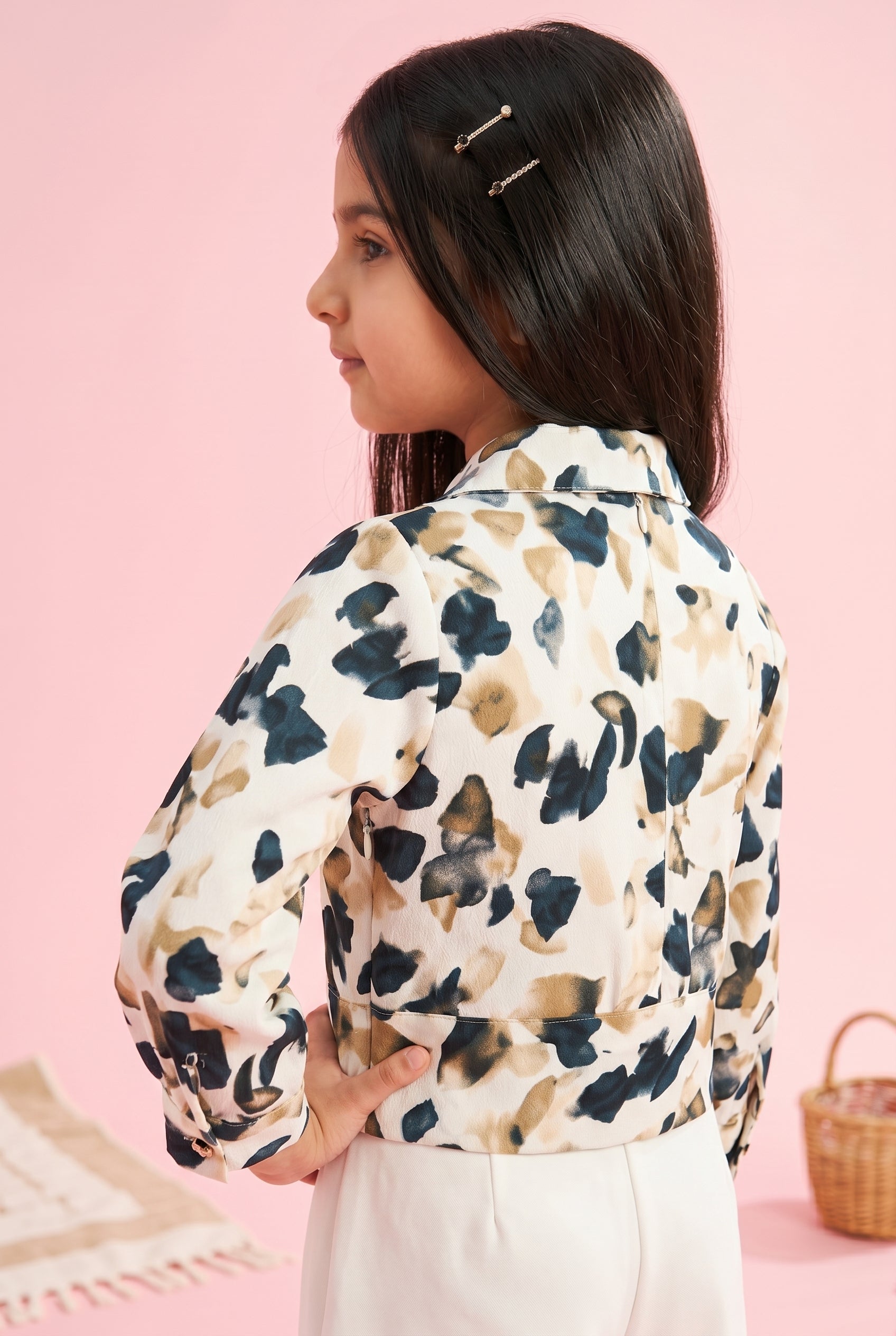 Girls Printed Shirt with Front Tie Style TG6286