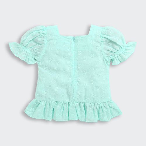 Kids Blue Puff Sleeve Top TG6338