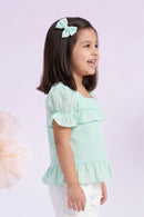Kids Blue Puff Sleeve Top TG6338