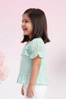 Kids Blue Puff Sleeve Top TG6338