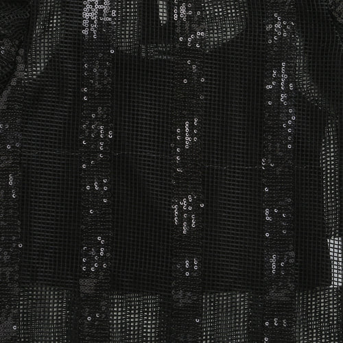 Girls Black Lace Party Top TG6341