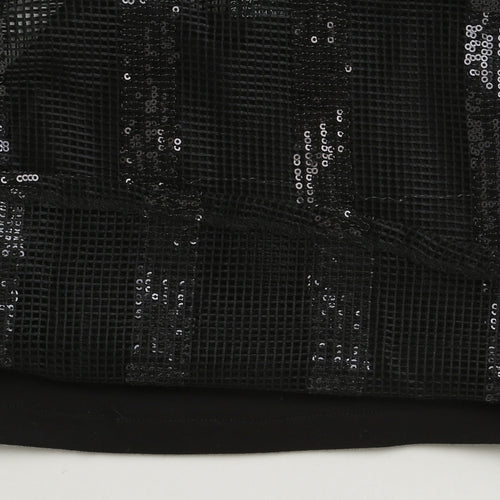 Girls Black Lace Party Top TG6341