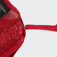 Girls Maroon Lace Puff Sleeve Top