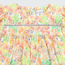 Pastel Floral Flutter Sleeve Top for Girls