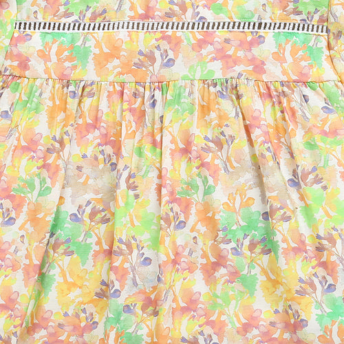Pastel Floral Flutter Sleeve Top TG6342