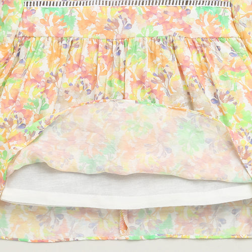 Pastel Floral Flutter Sleeve Top TG6342