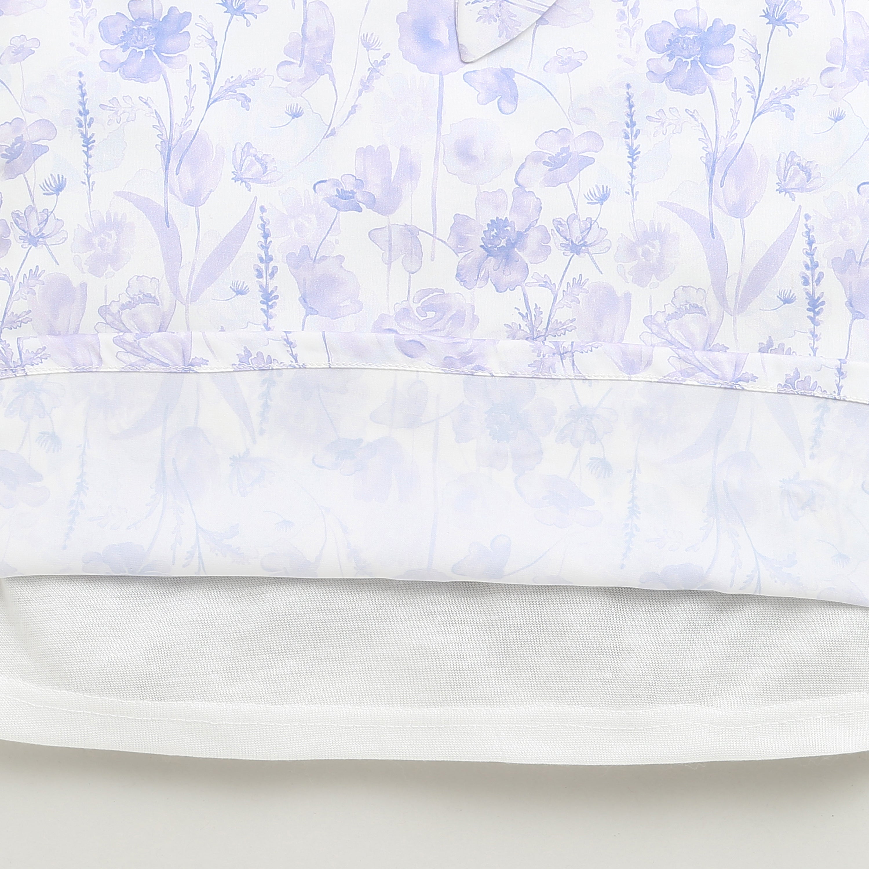Partywear Lavender Floral Tie-Shoulder Top TG6343