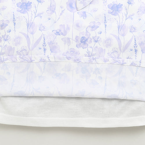Partywear Lavender Floral Tie-Shoulder Top TG6343