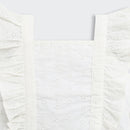 White Eyelet Frill Strap Top