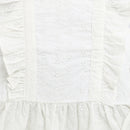 White Eyelet Frill Strap Top