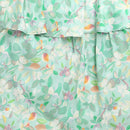 Mint Floral Bow Tie Strap Top