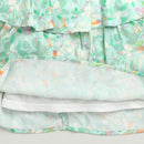 Mint Floral Bow Tie Strap Top