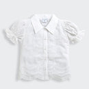 White Embroidered Floral Shirt TG6348
