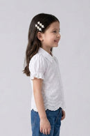 White Embroidered Floral Shirt TG6348