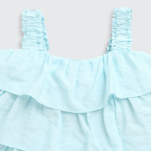 Sky Blue Layered Ruffle Dress TG6351