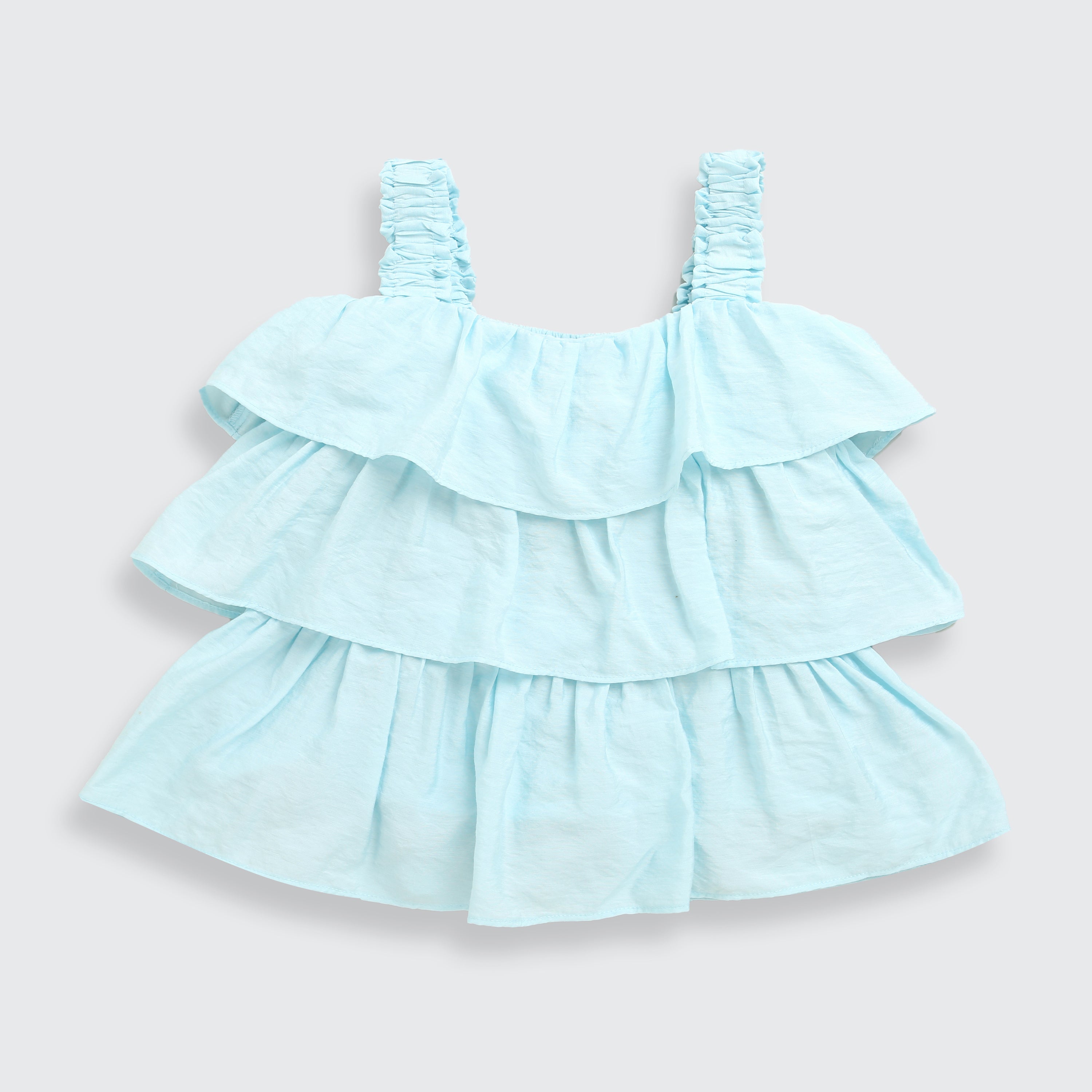 Sky Blue Layered Ruffle Dress TG6351