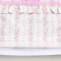 Pink Lace Trim Floral Top for Girls