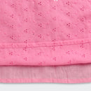 Pink Floral Embroidered Eyelet Cotton Top TG6356