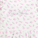 Pink Floral Printed Peplum Top with Ruffle Sleeves TG6358