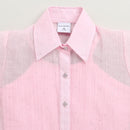 Light Pink Short Sleeve Tie-Front Shirt for Girls| Trendy Girls Outfit Online | Kids