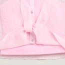 Light Pink Short Sleeve Tie-Front Shirt for Girls| Trendy Girls Outfit Online | Kids