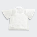 White Cotton Tie-Up Shirt with Flutter Sleeves TG6360