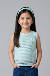 Light Blue Textured Top TG6367