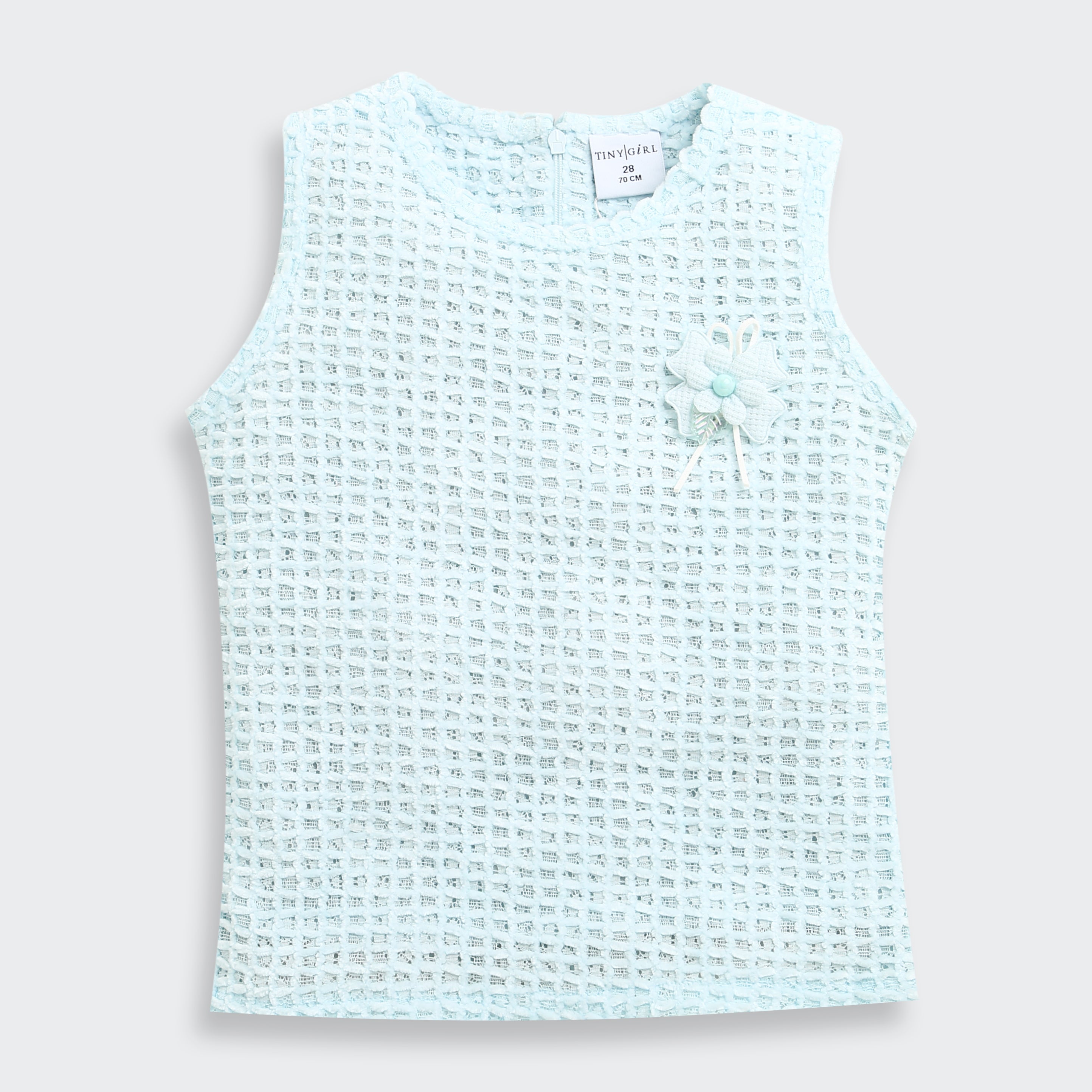Light Blue Textured Top TG6367