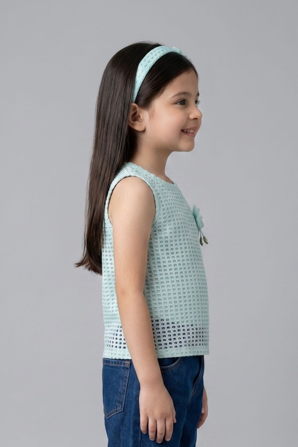 Light Blue Textured Top TG6367