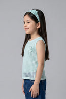Light Blue Textured Top TG6367