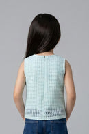 Light Blue Textured Top TG6367