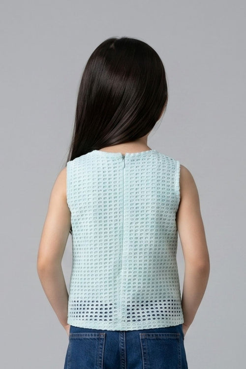 Light Blue Textured Top TG6367