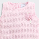 Pink Textured Sleeveless Top TG6367