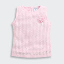 Pink Textured Sleeveless Top TG6367