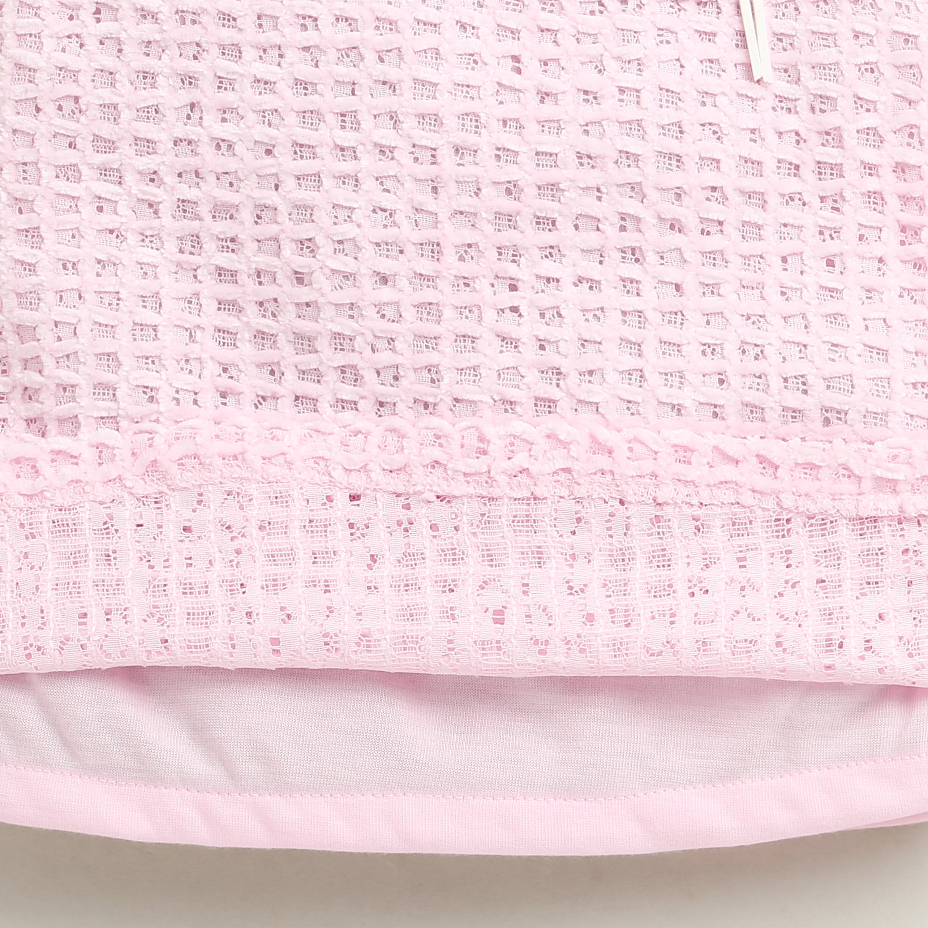 Pink Textured Sleeveless Top TG6367